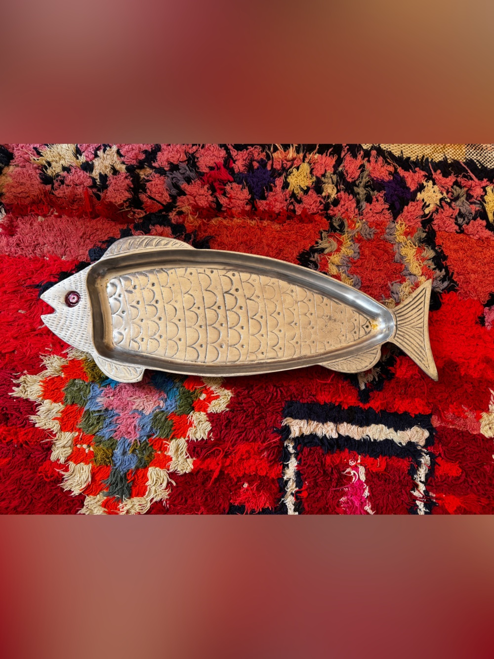 60s-70s Vintage Aluminum Fish Tray - Picture 1 of 7